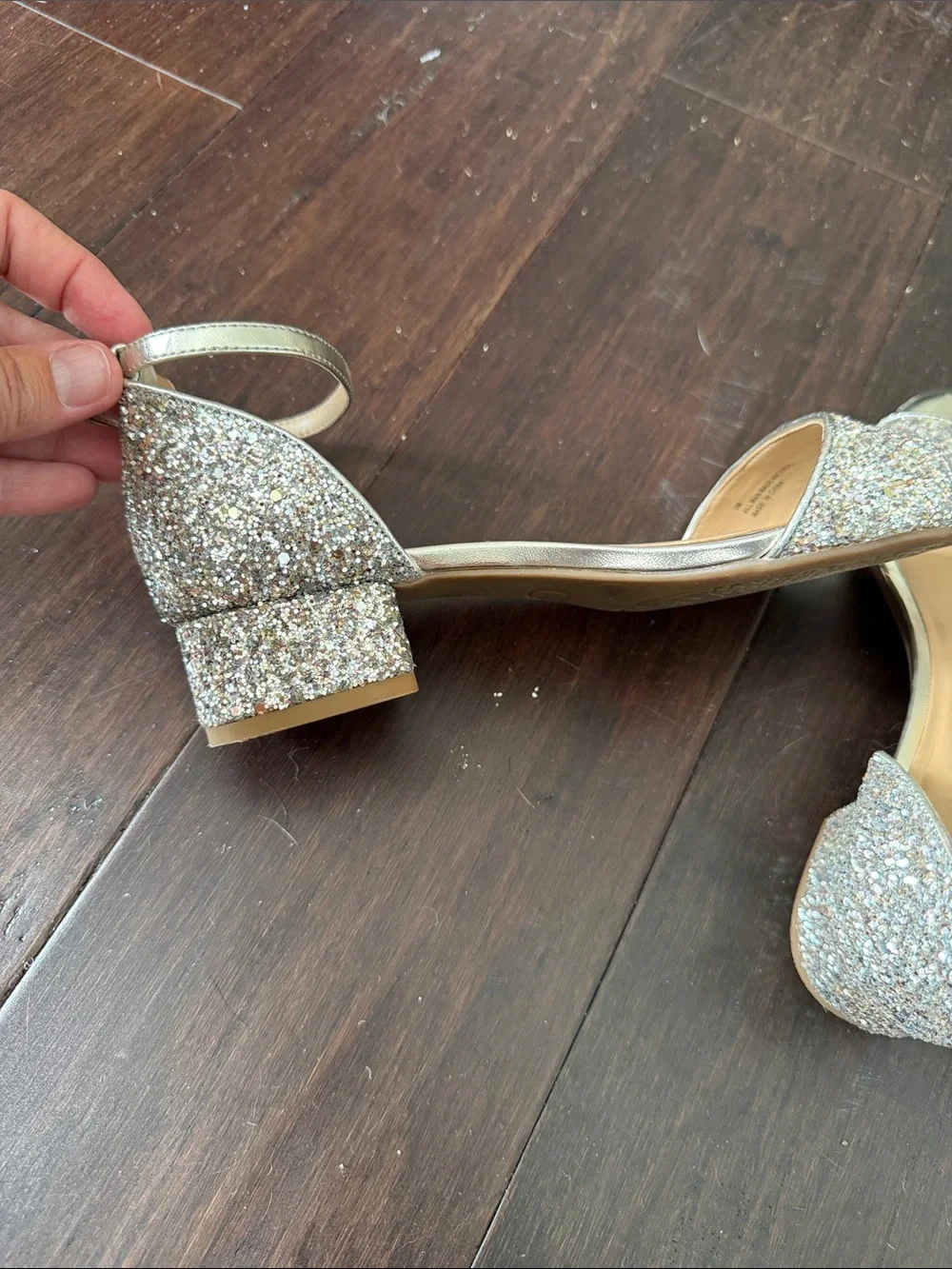 GB Girls Glitter Ankle-Strap Sandals